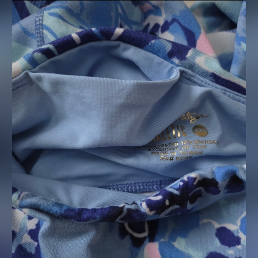 Lilly Pulitzer Blue Floral High-Rise Leggings - Picture 9 of 11